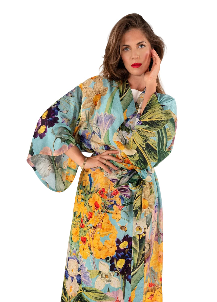 Spring Flora Kimono Gown