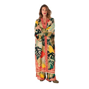 Exotic Leaves Kimono Gown