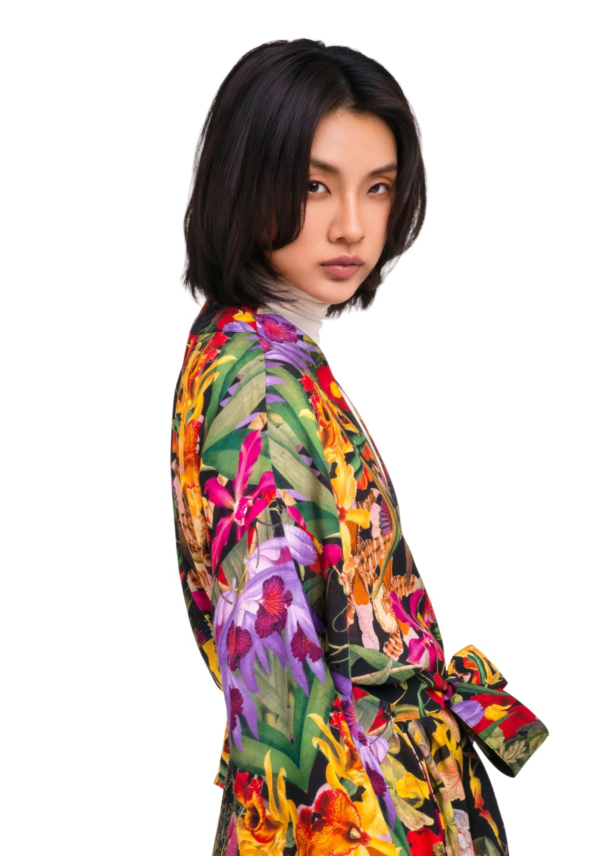 Botanical Kaleidoscope Long Kimono