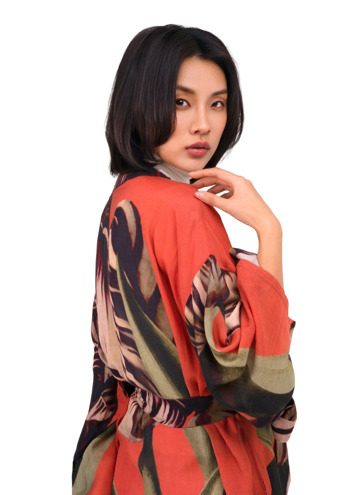 Tulip Long Kimono Gown
