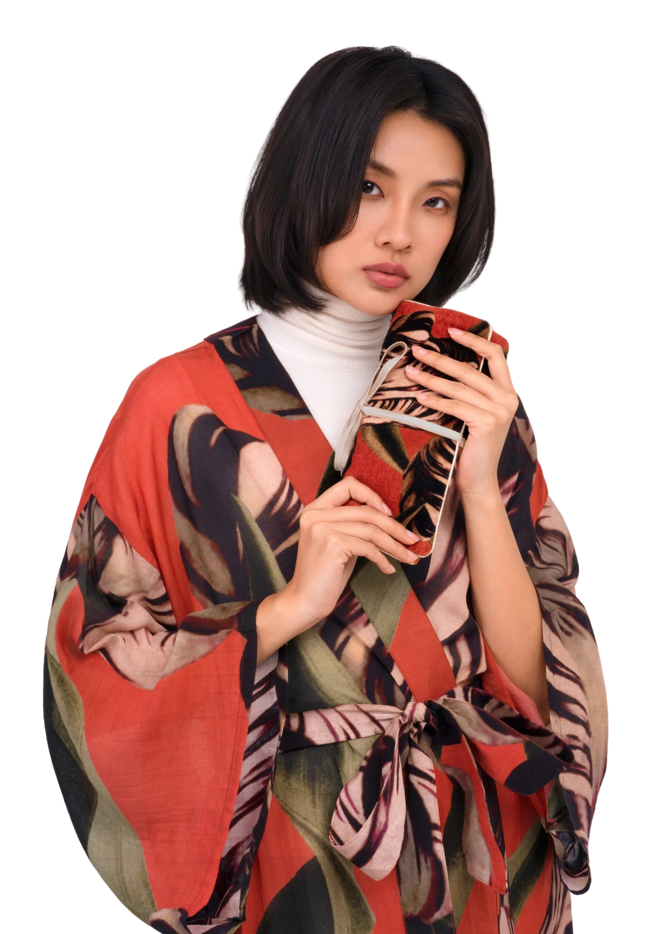 Tulip Long Kimono Gown