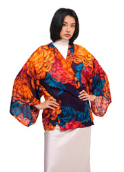 Chrysanthemum Short Kimono Jacket