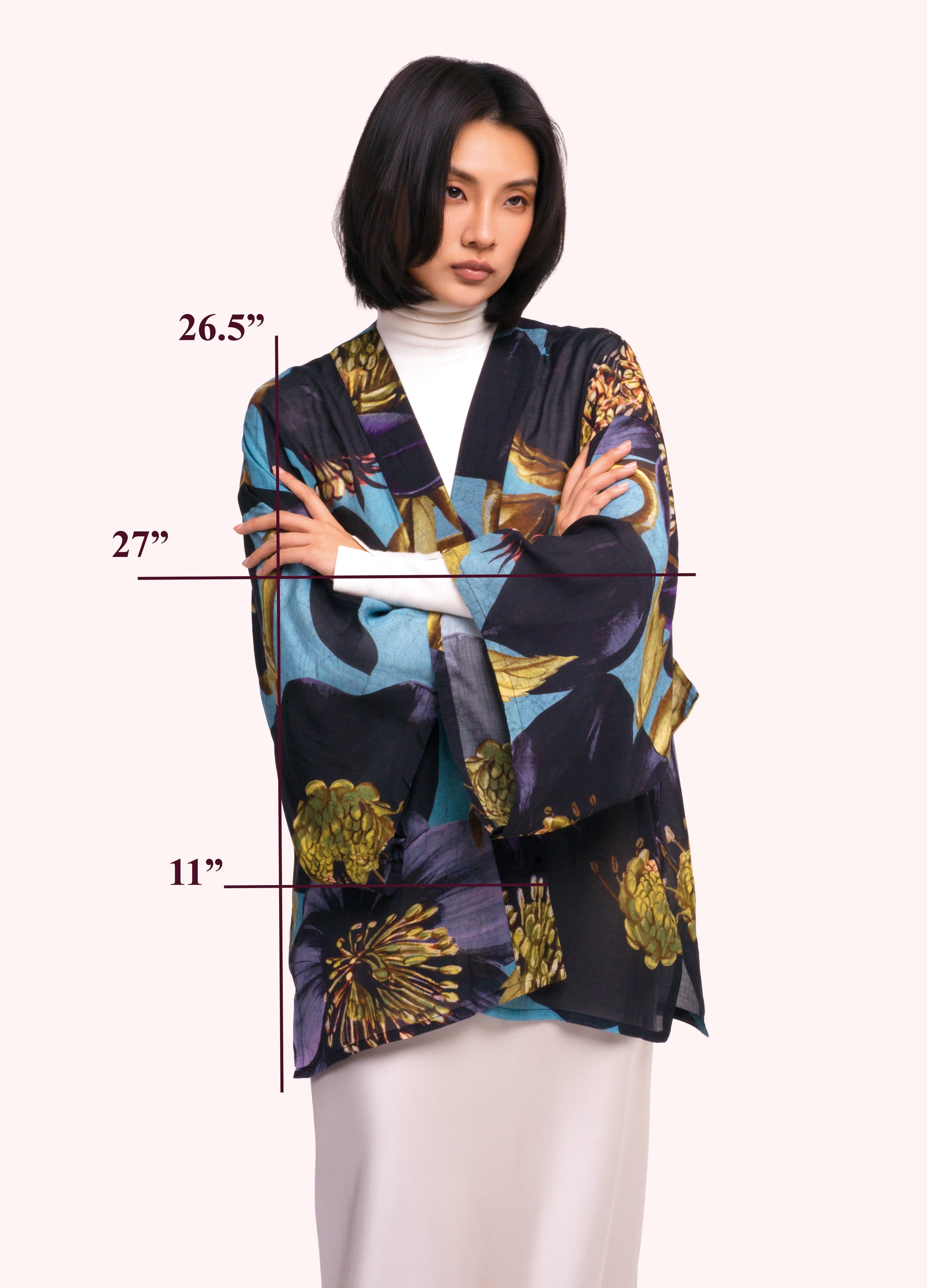 Hellebore Short Kimono Jacket