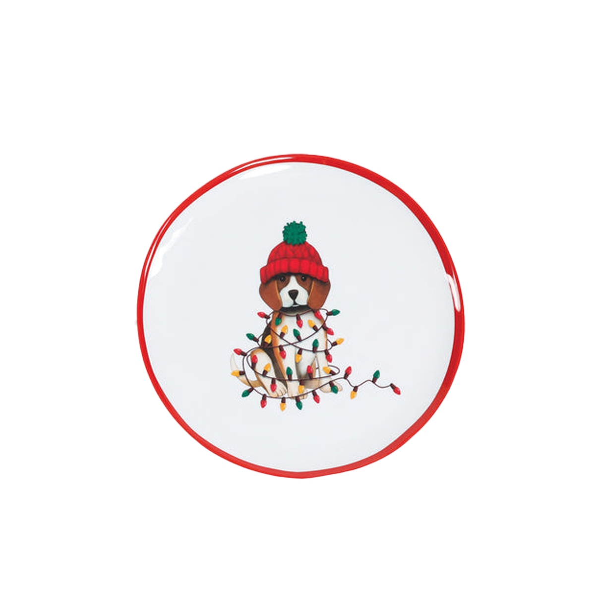 Christmas Dog Handmade Plate - Beagle