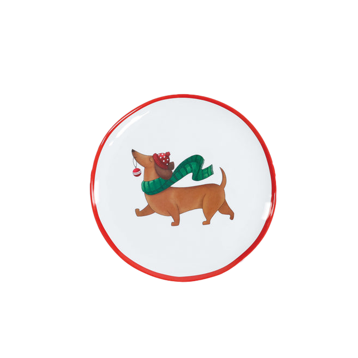 Christmas Dog Handmade Plate - Dachshund