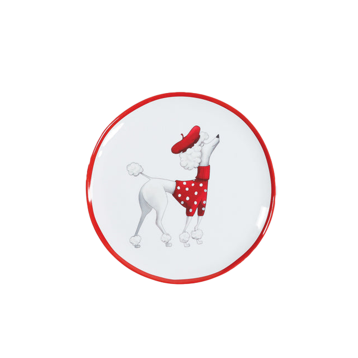 Christmas Dog Handmade Plate - Poodle