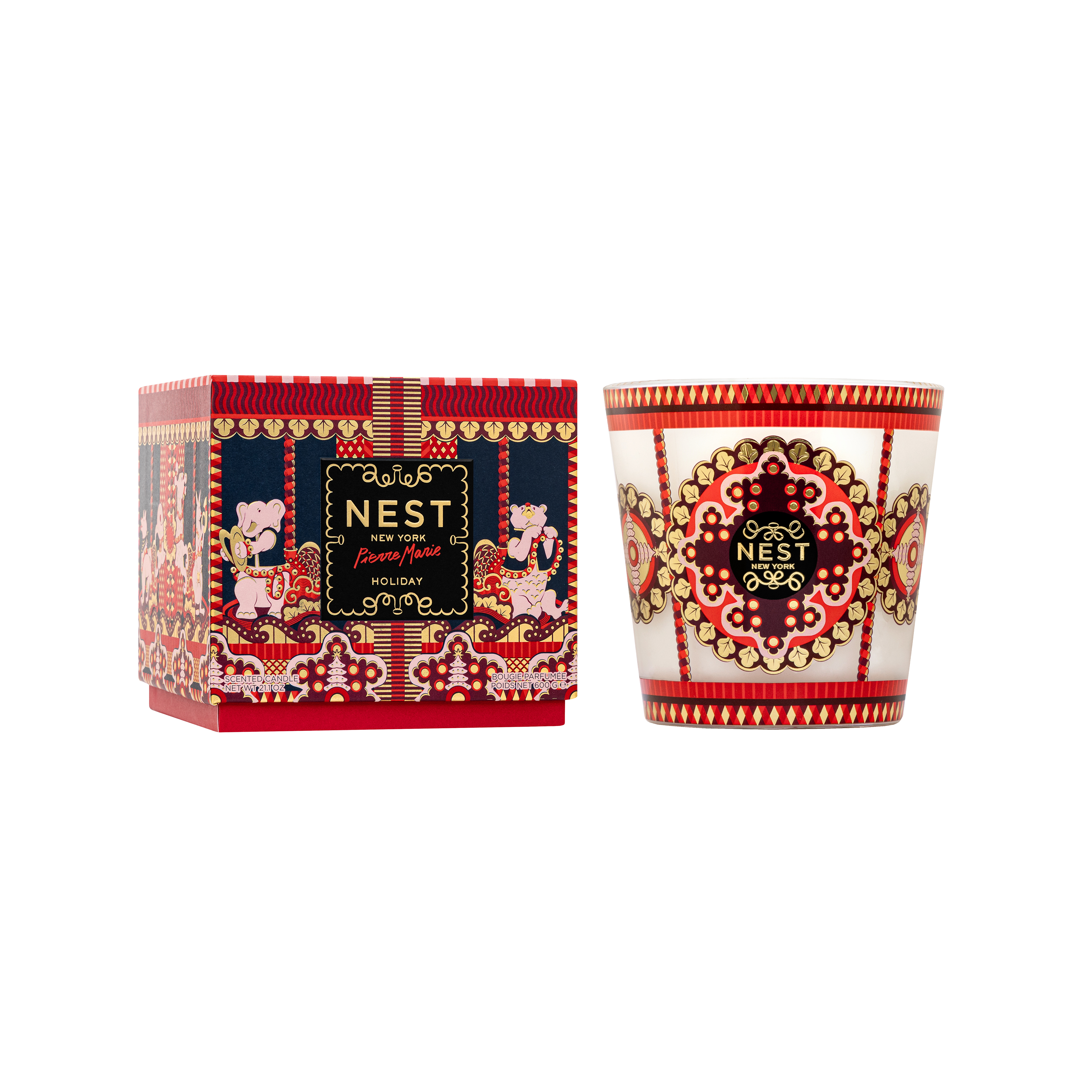 Holiday Pierre Marie Decorative 3-Wick Candle 21.1 Oz.