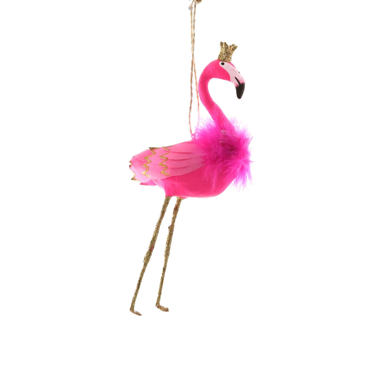 Heraldly Flamingo Ornament - Bright Pink