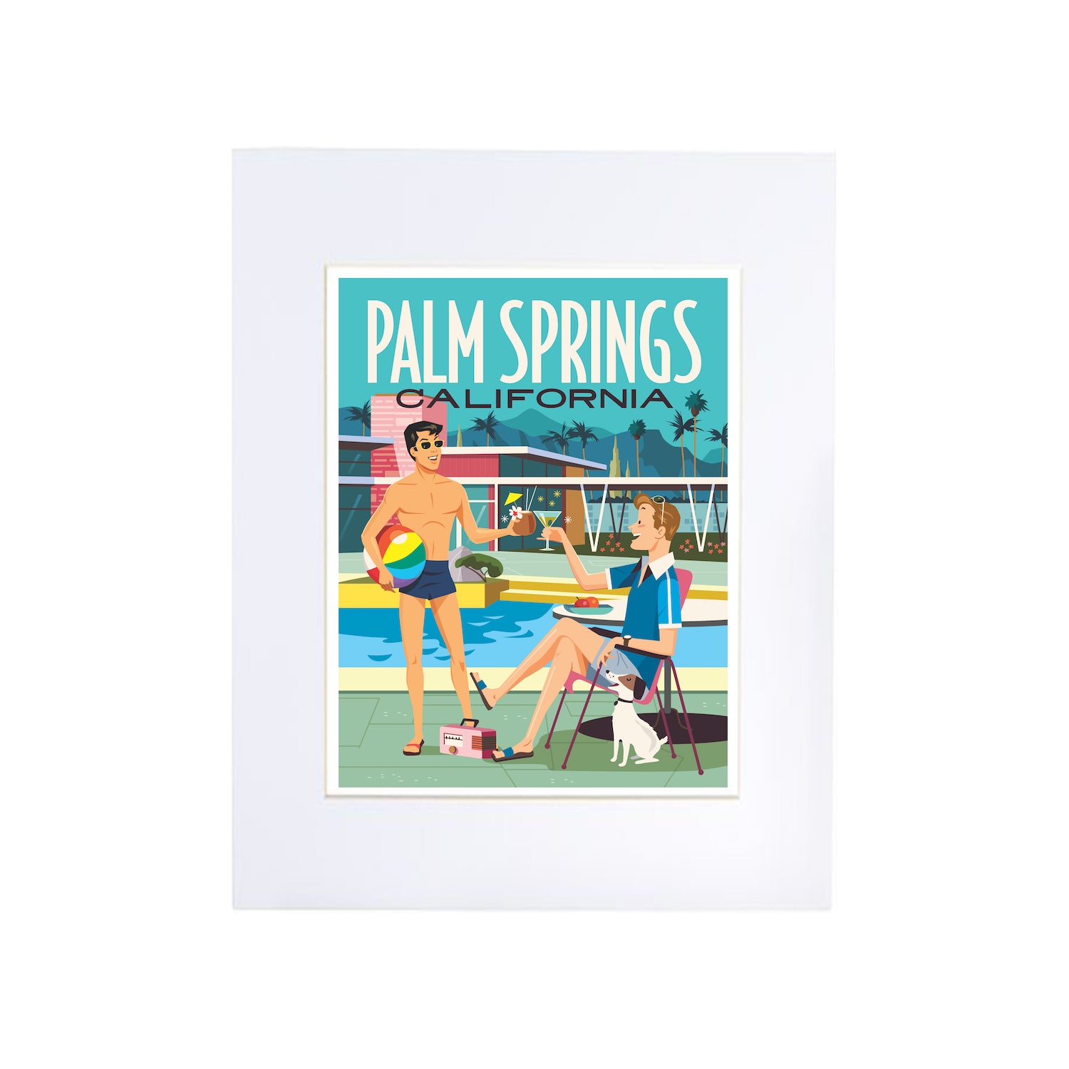 Print: Poolside Cocktails 8" x 10" (Unframed) - Just Fabulous Palm Springs