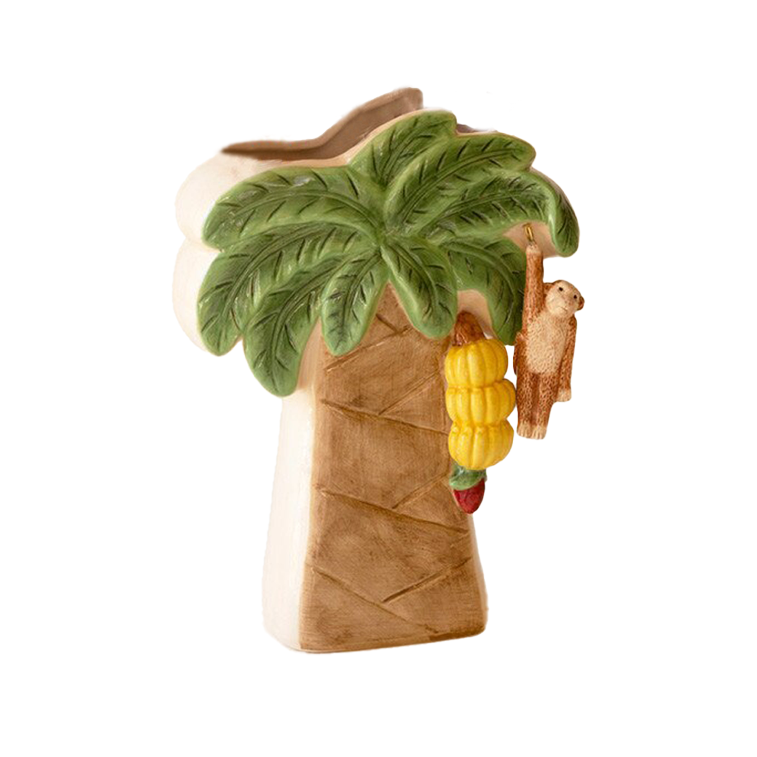 Palm Tree With Dangling Monkey Ceramic Vase - Large