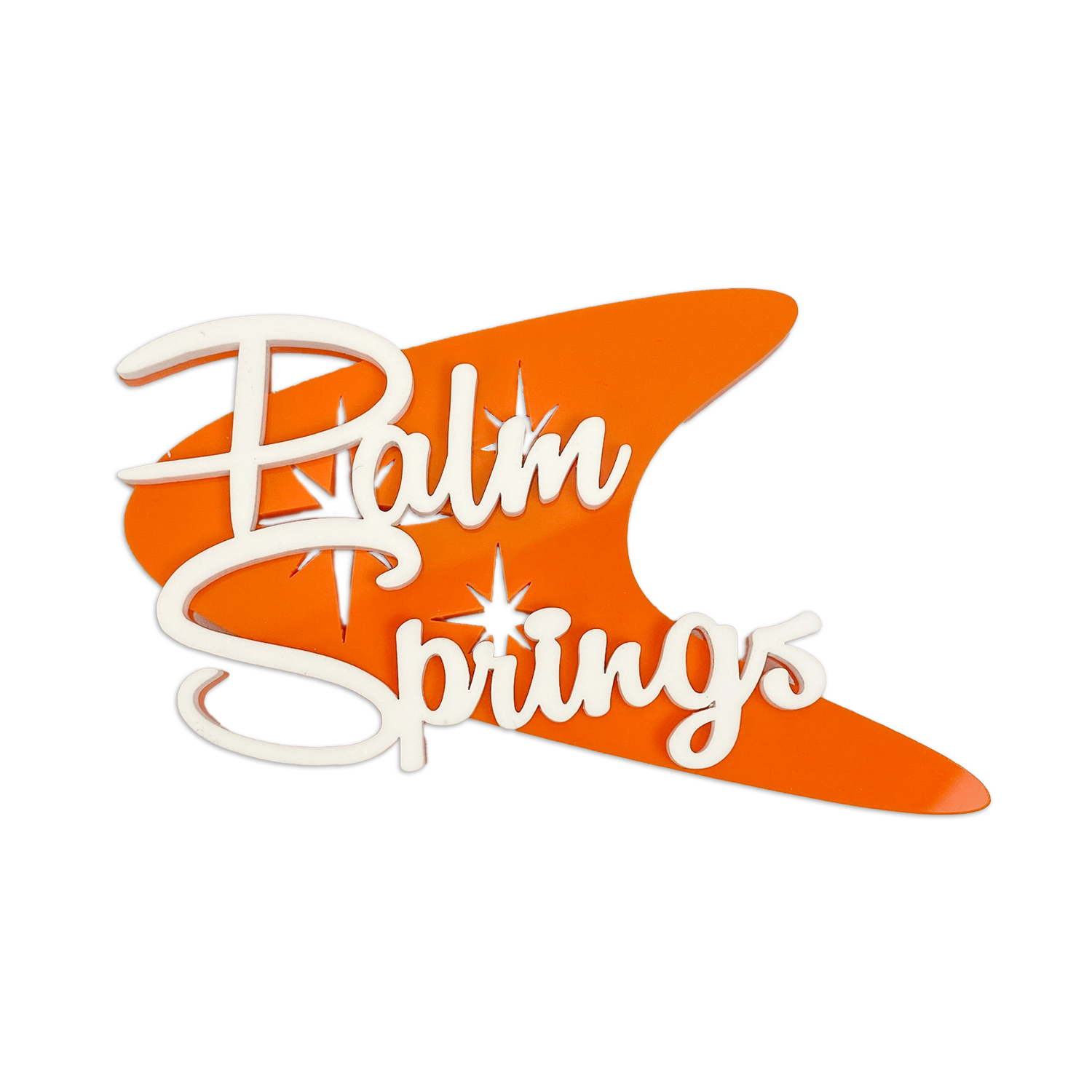 Palm Springs Boomerang Magnet - Orange - Just Fabulous Palm Springs