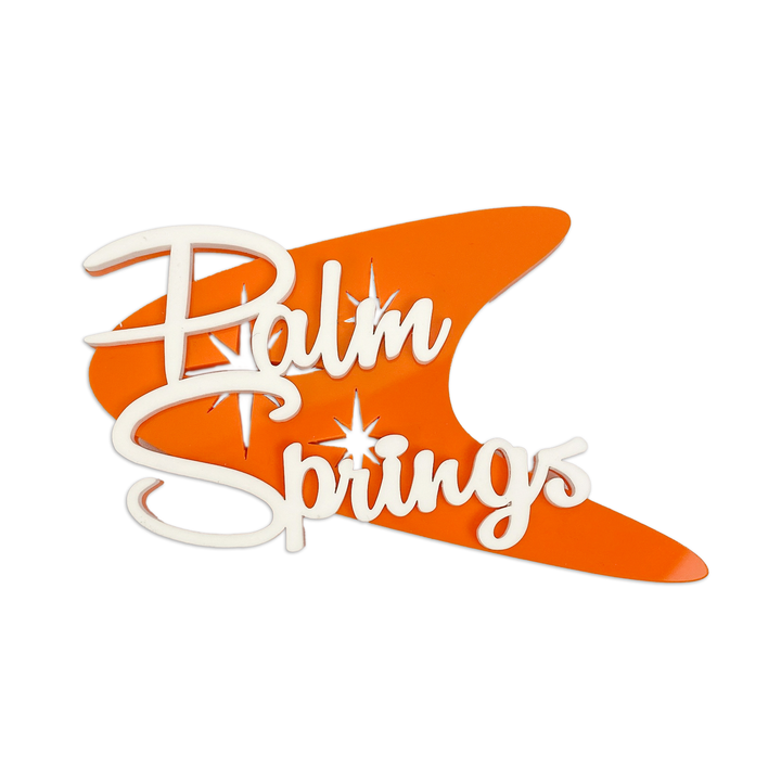 Palm Springs Boomerang Magnet - Orange
