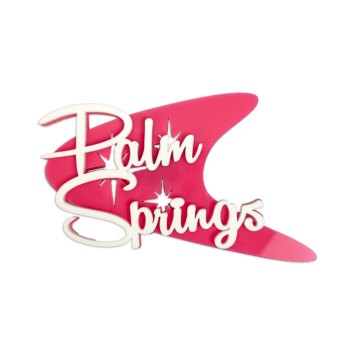 Palm Springs Boomerang Magnet - Hot Pink