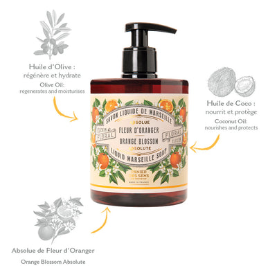 Orange Blossom Liquid Marseille Soap - 16.9 oz.