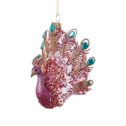 Peacock Ornament - Pink