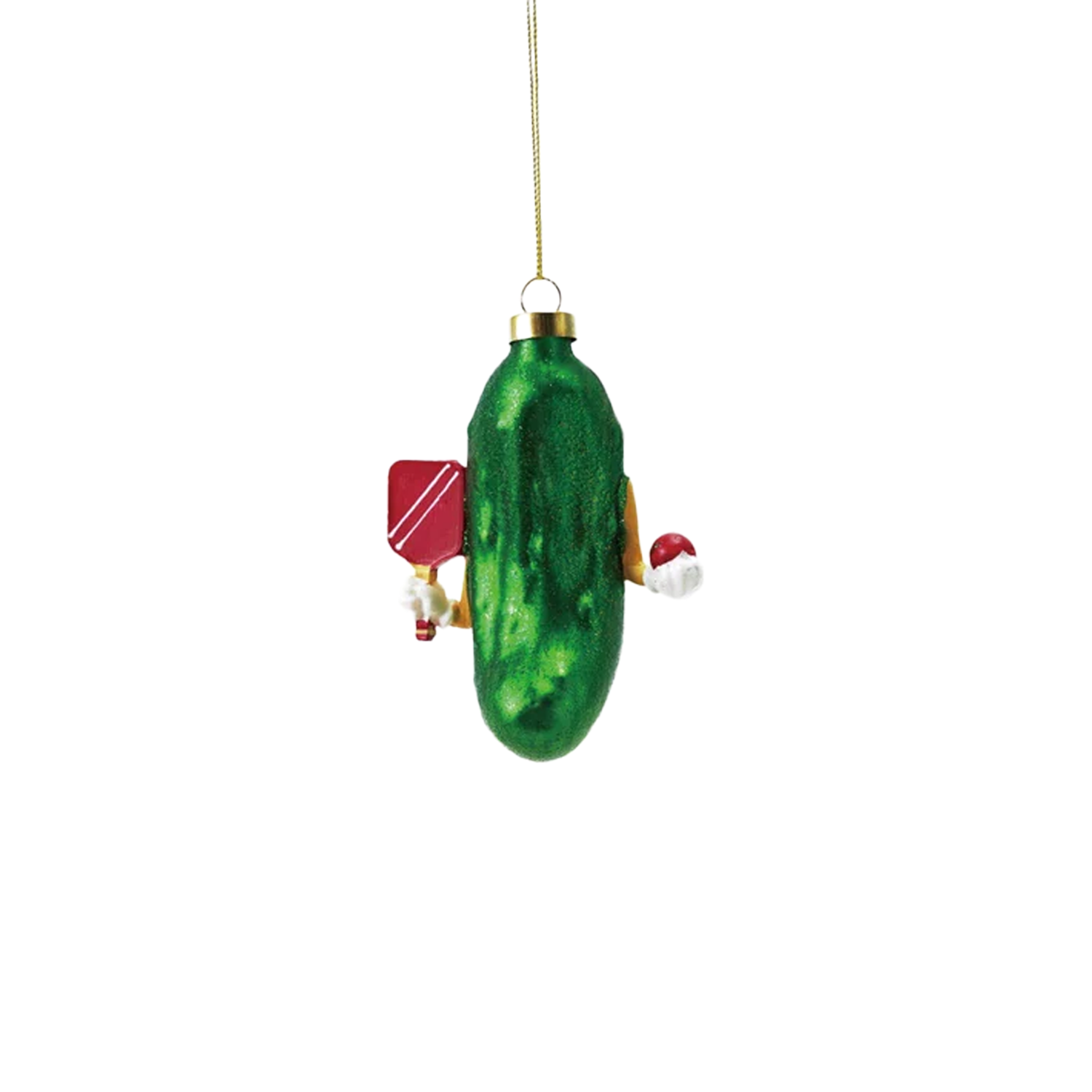 Pickle Pickleballer With Glitter Ornament