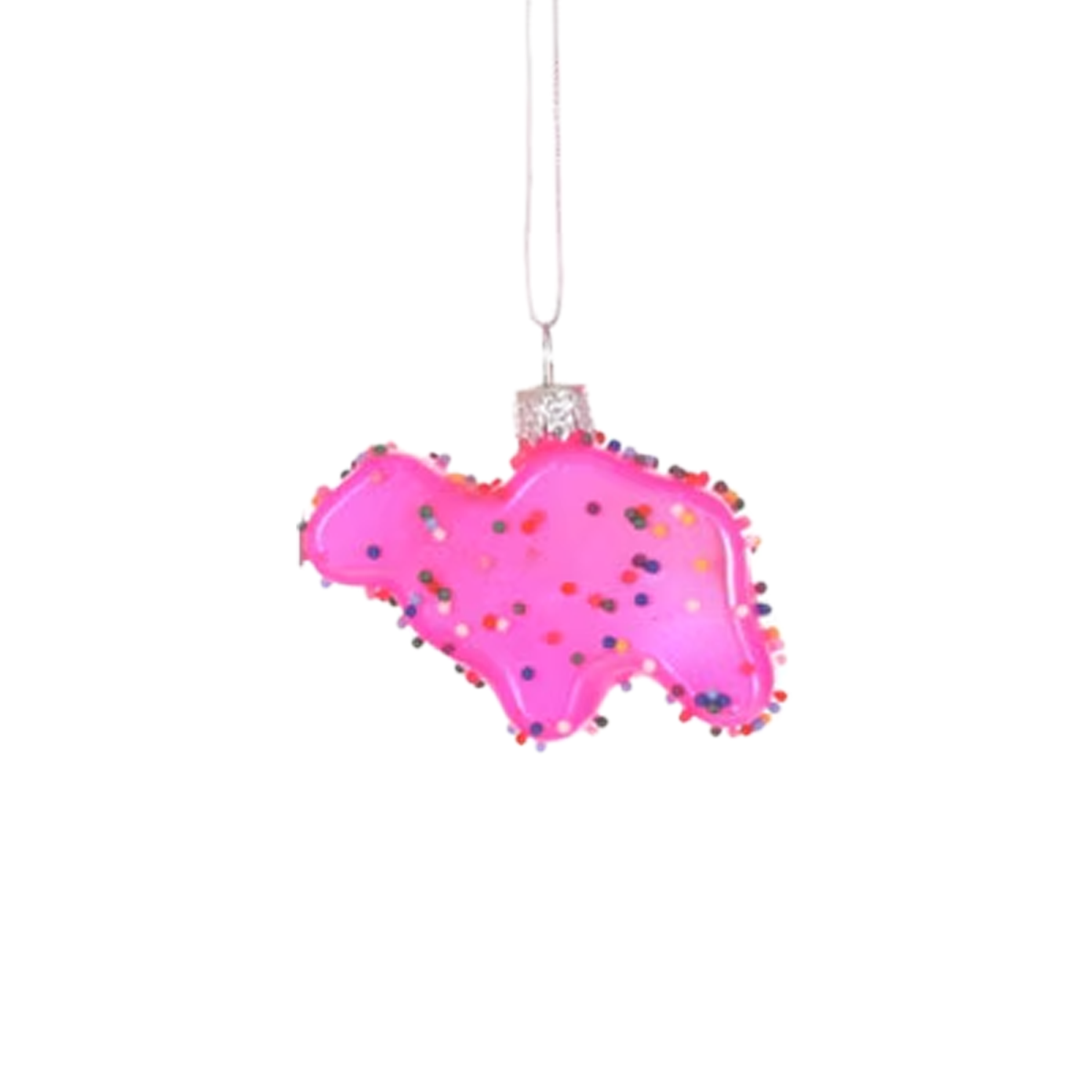Frosted Animal Cookies Ornament - Pink - Camel