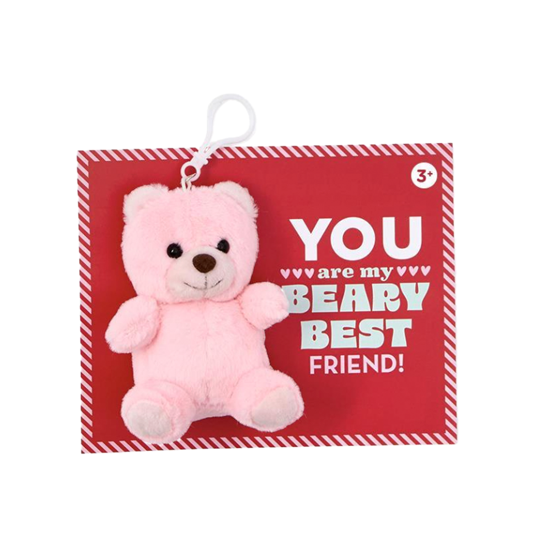 Very Beary Plush Keychain - Pink - Just Fabulous Palm Springs