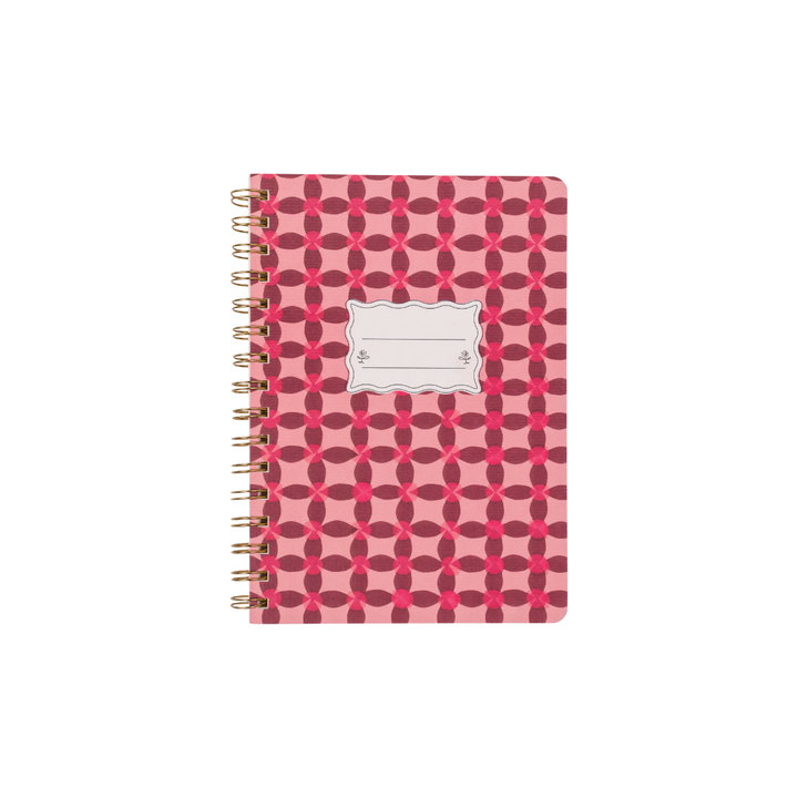 Tulip Twin Wire Notebook - Pinwheel Pink