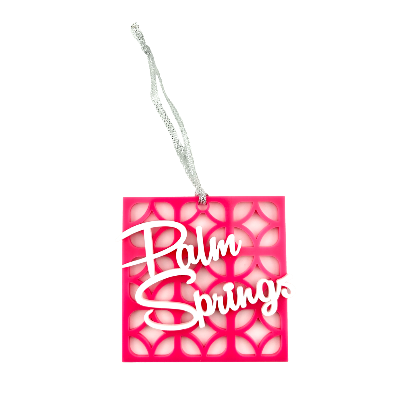 Palm Springs Breeze Block Ornament - Pink