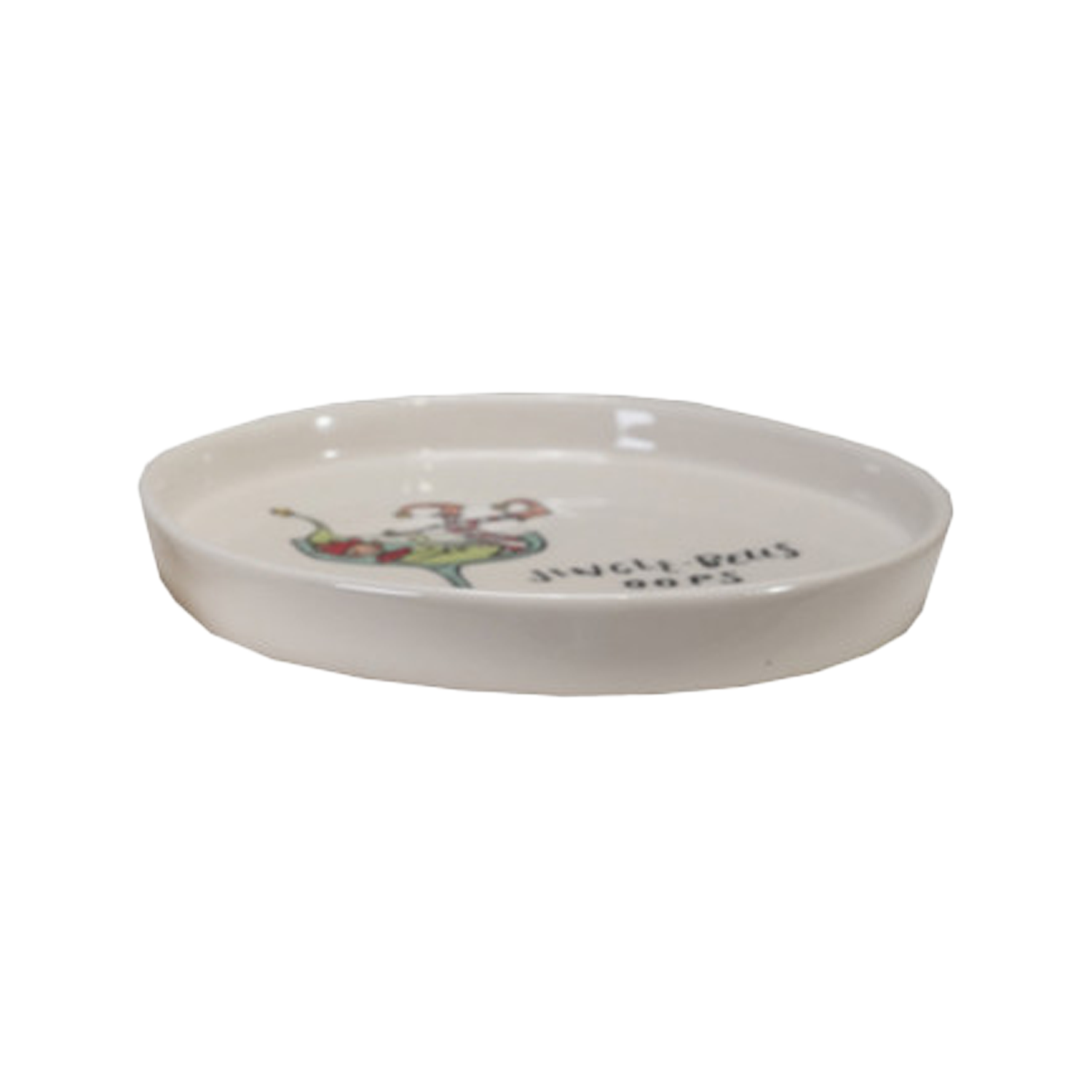 Tipsy Holiday Stoneware Plate - Jingle Bells