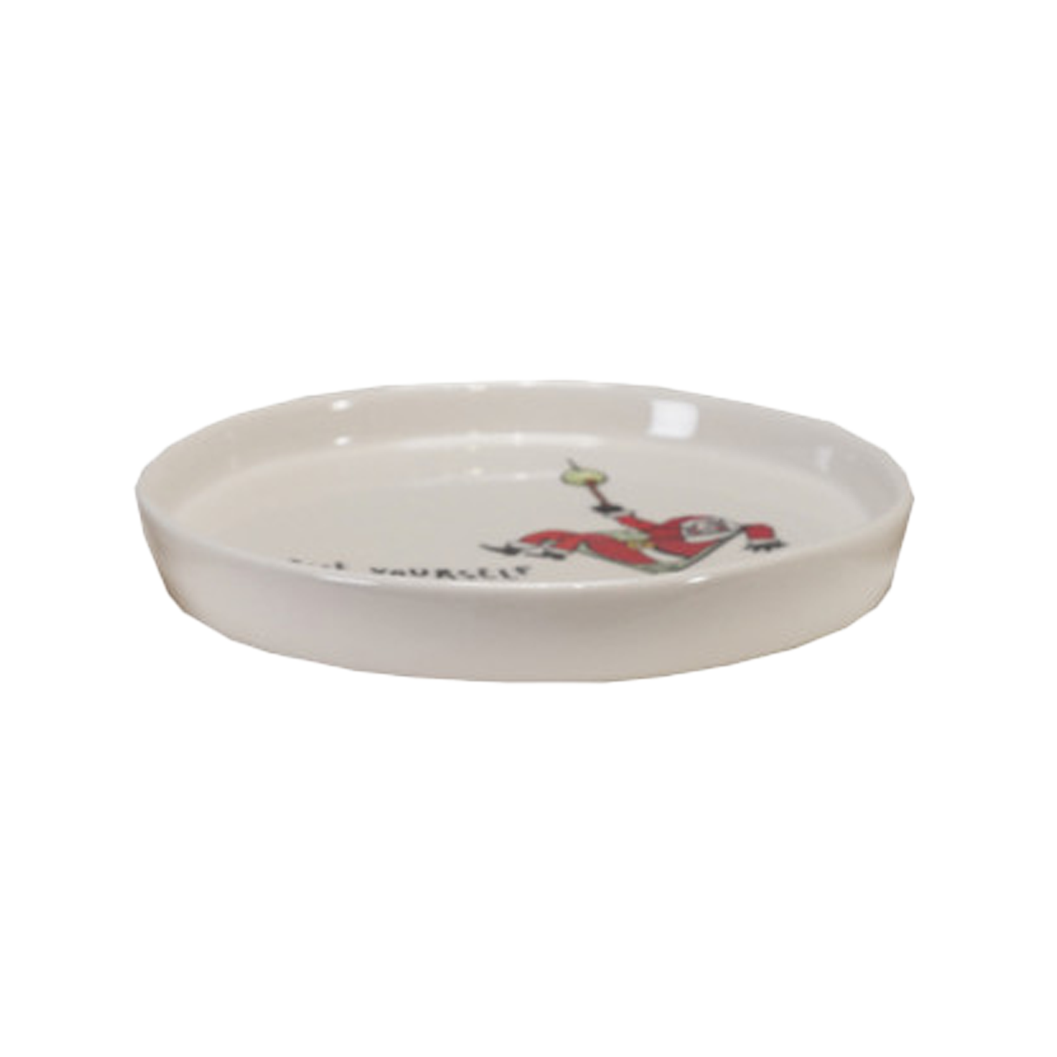 Tipsy Holiday Stoneware Plate - Merry Little Cocktail