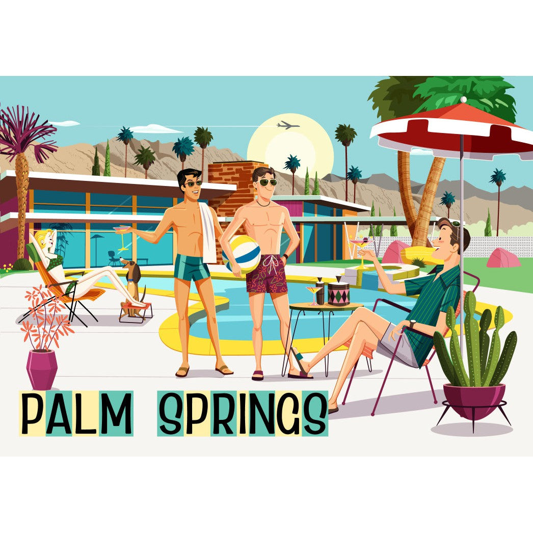 Magnet: Palm Springs Pool Boys - Just Fabulous Palm Springs