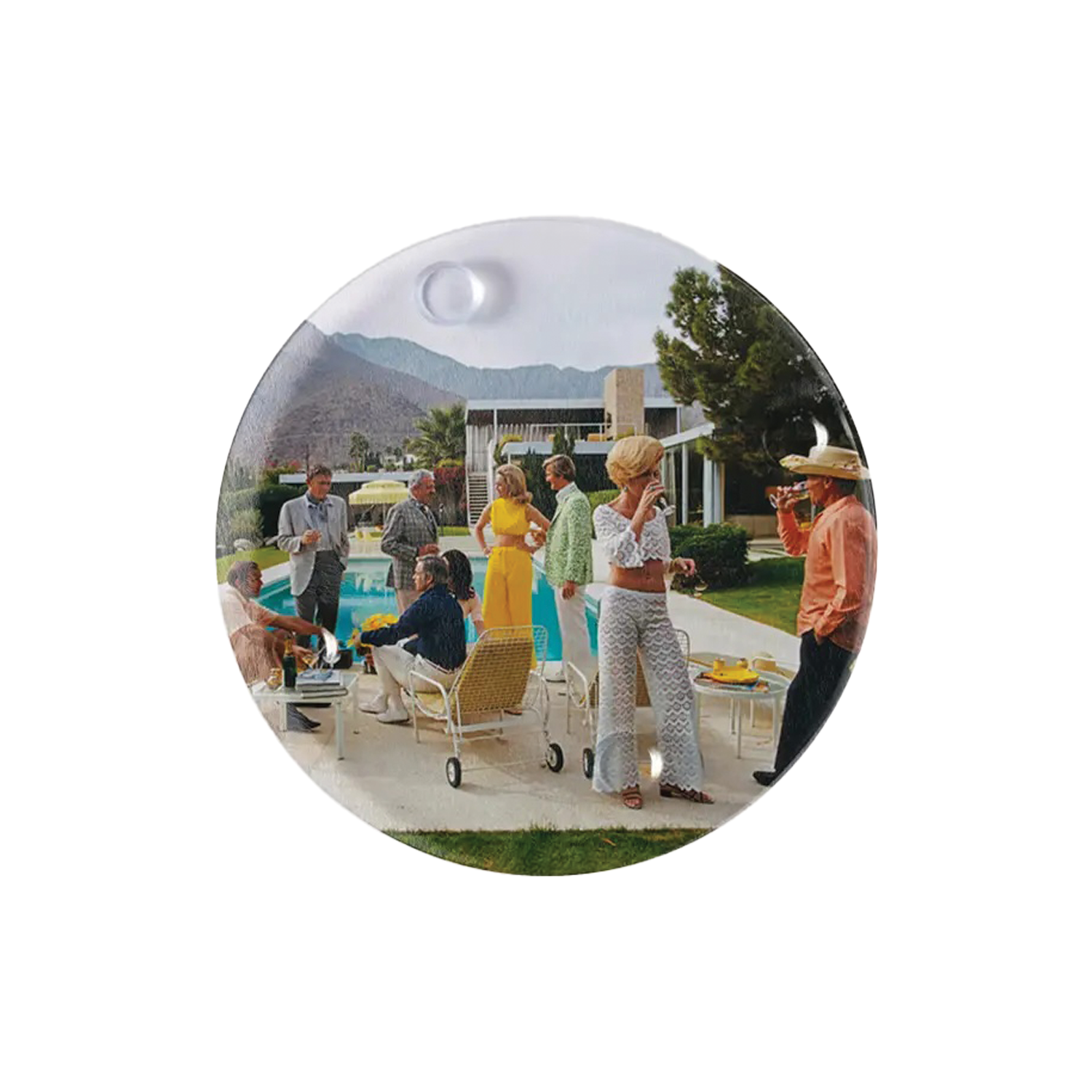 Poolside Chic Glass Coaster - Just Fabulous Palm Springs