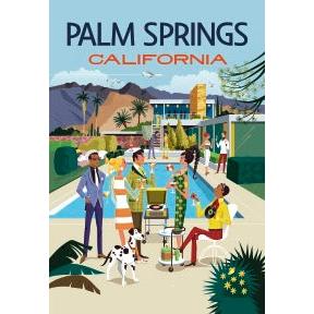 Sticker: Mod Party Blue - Just Fabulous Palm Springs