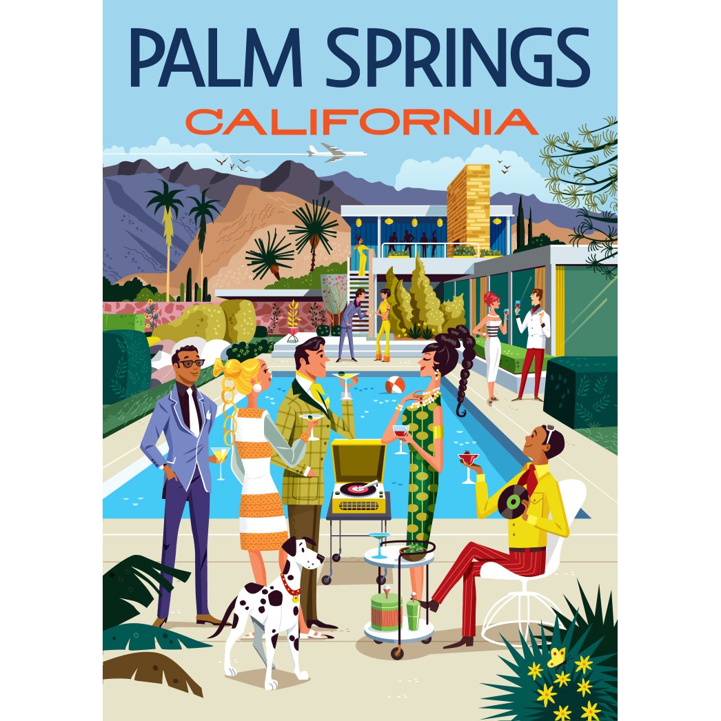 Magnet: Palm Springs Gossip Blue