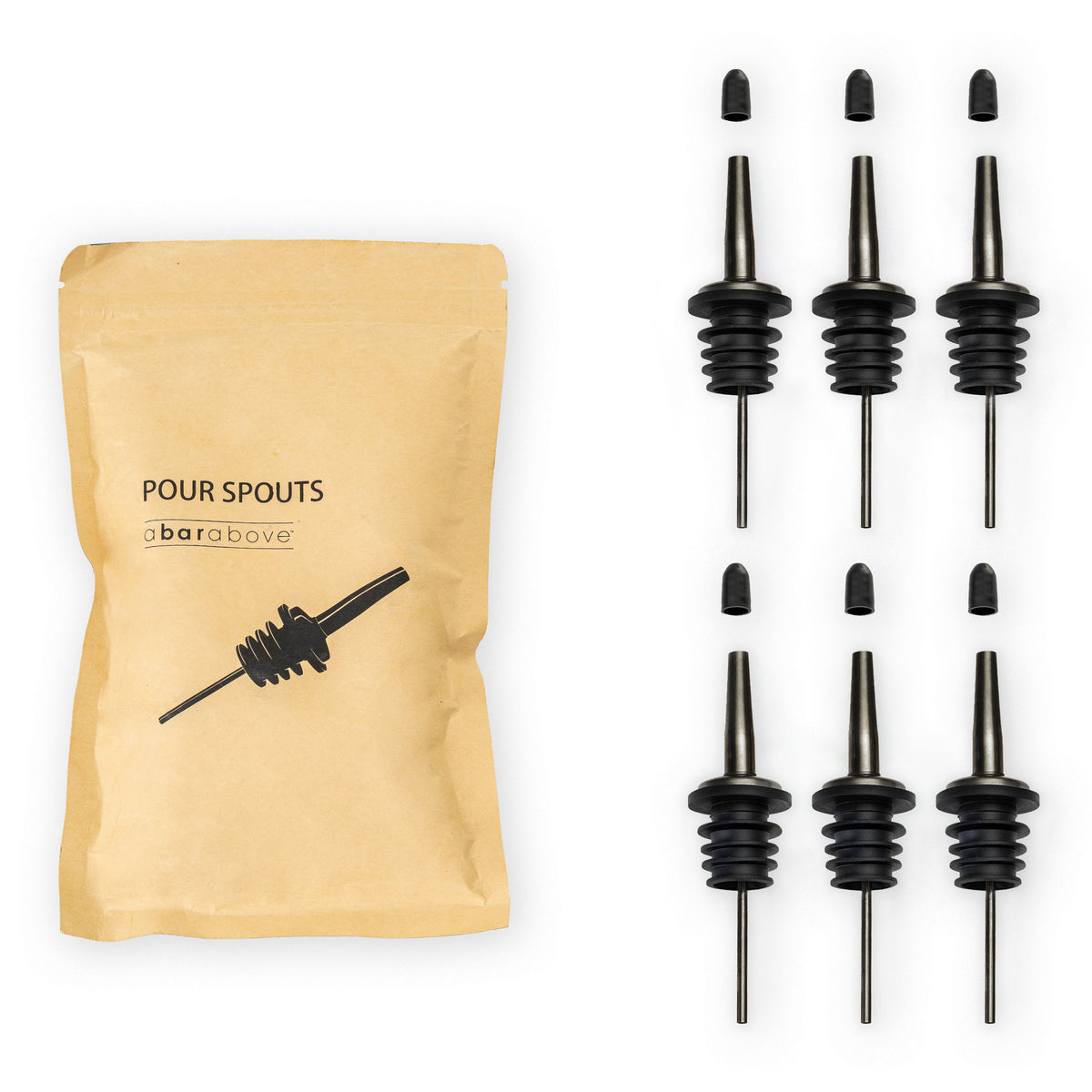 Black Pour Spout (Set Of 6)