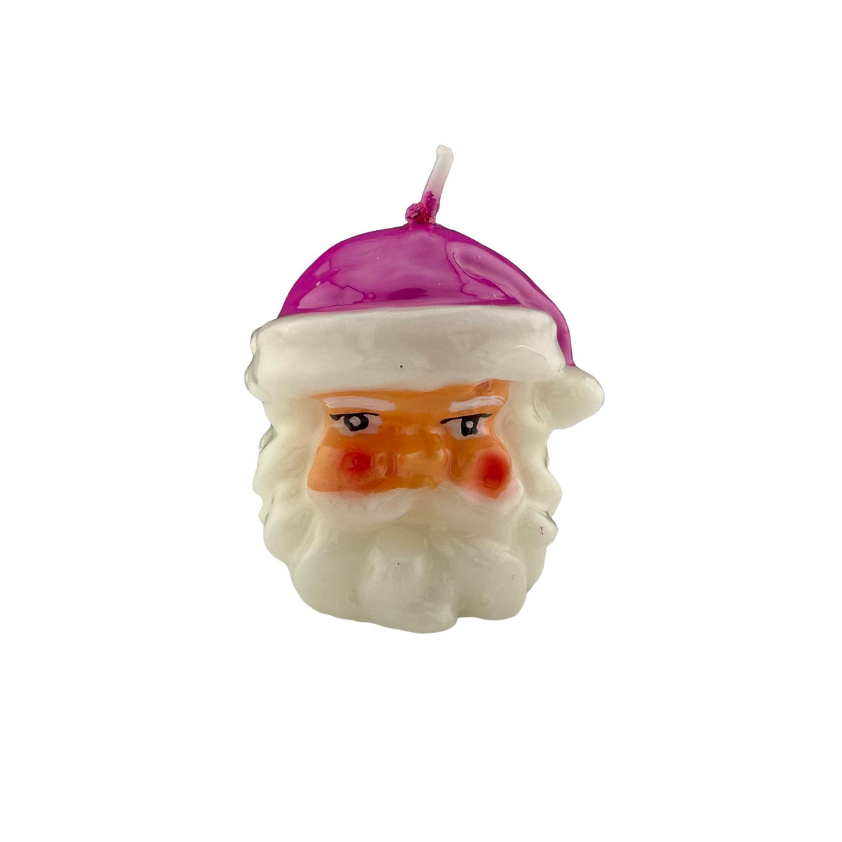 Santa Head Candle - Purple