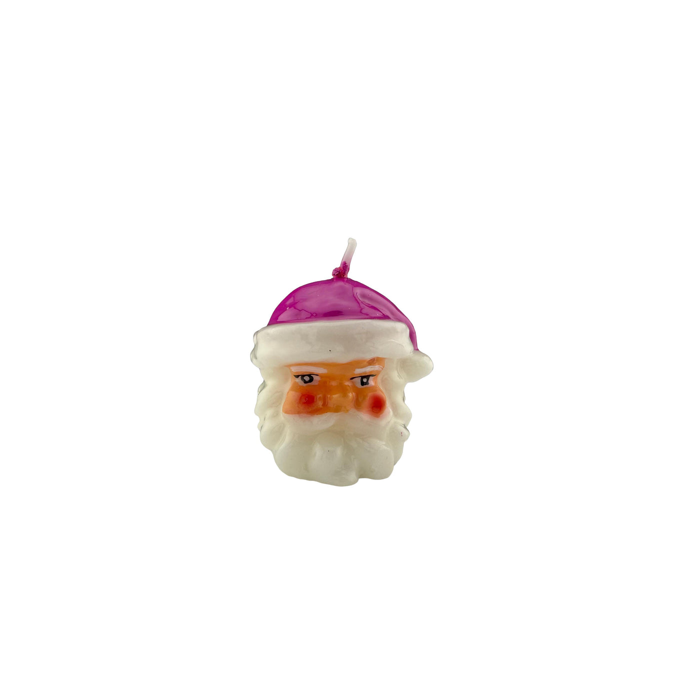 Santa Head Candle - Purple