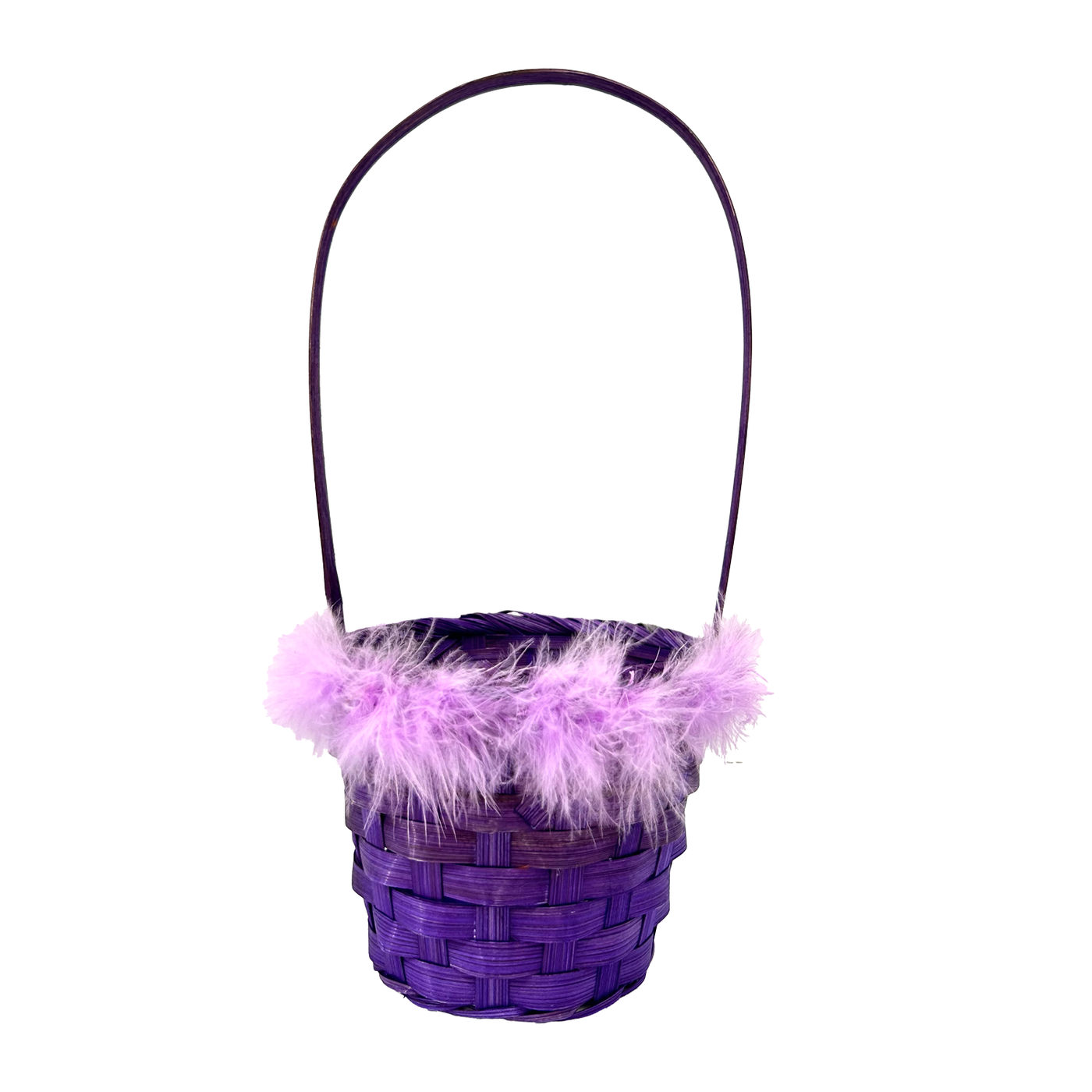 Easter Small Bamboo Basket - Purple