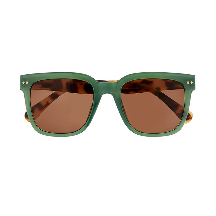 Reece Tinted Reading Sunglasses - Green & Honey Tortoise