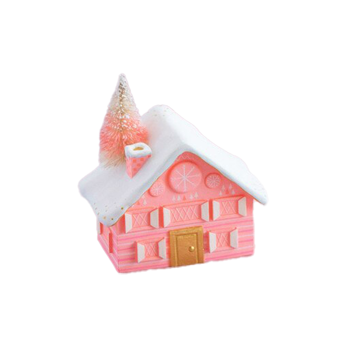 Rainbow Chalet Tabletop Decor - Coral