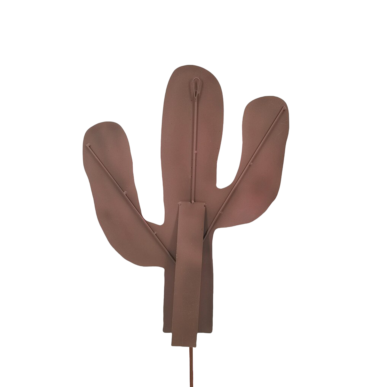Red Tall Cactus Metal Easel