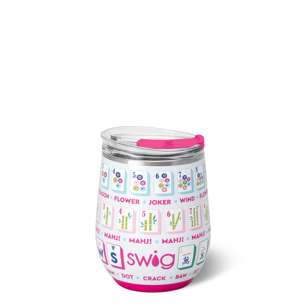 Mahjong Stemless Wine Cup 12oz