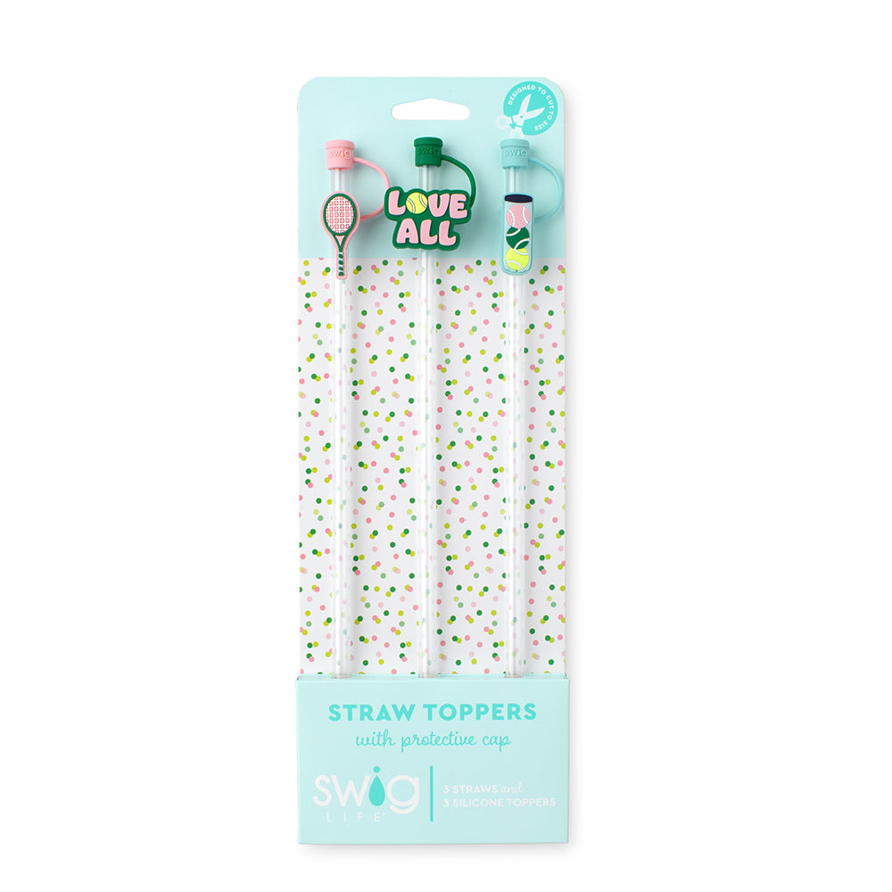 Match Point Straw Topper Set