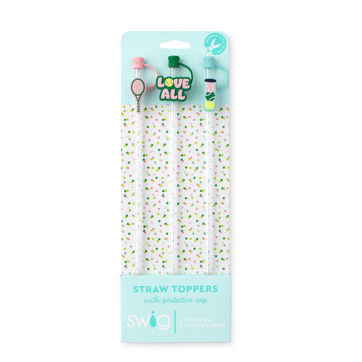 Match Point Straw Topper Set