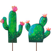 Dark Green Cactus Metal Easel - Tall