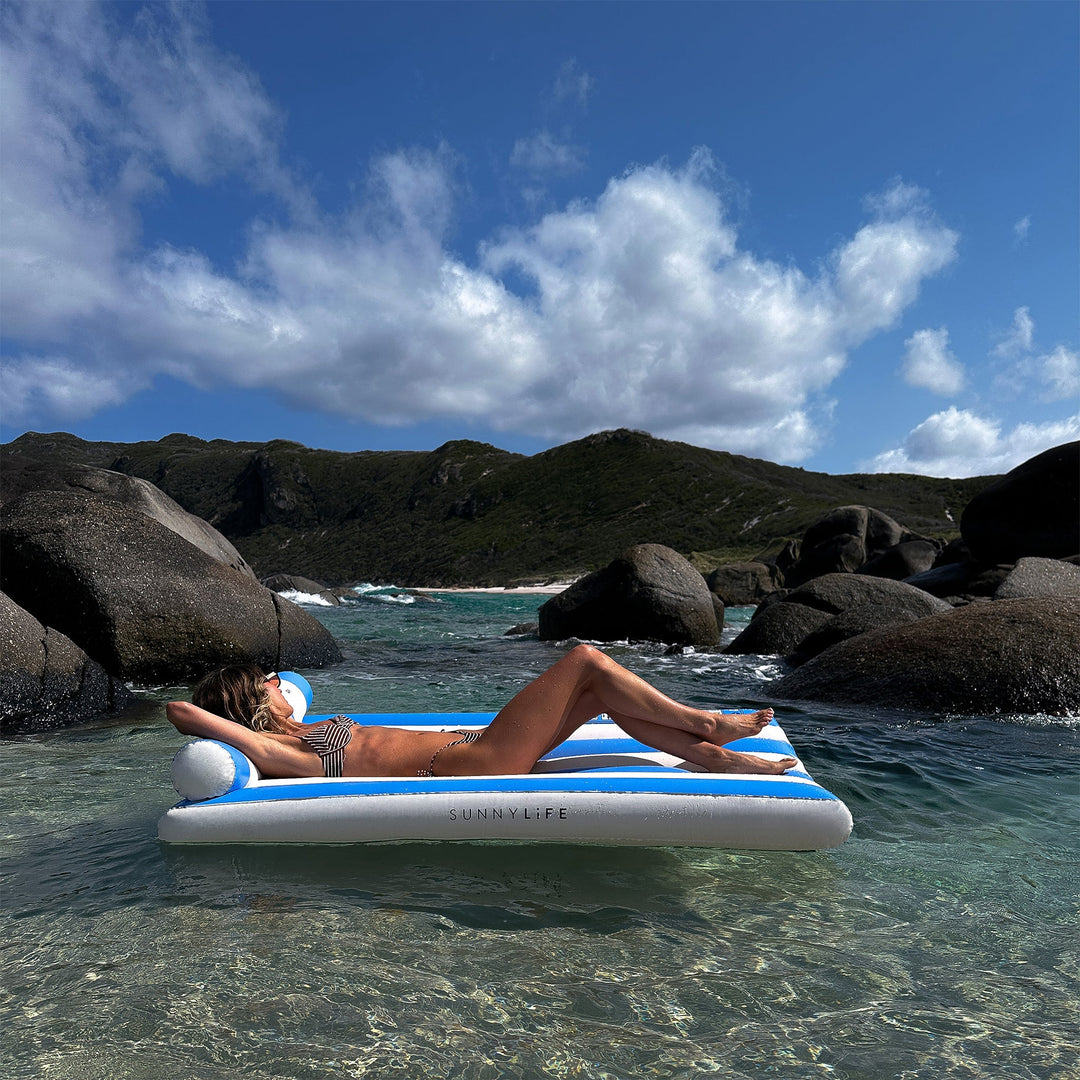 Blue Stripe Luxe Lilo Float