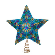 Peacock Color Heart Motif Treetopper