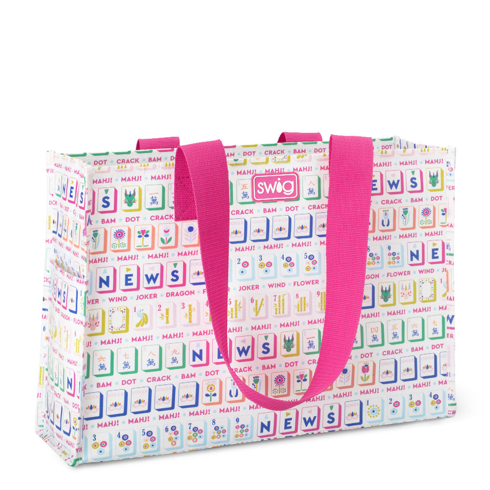 Mahjong Large Reusable Tote Bag