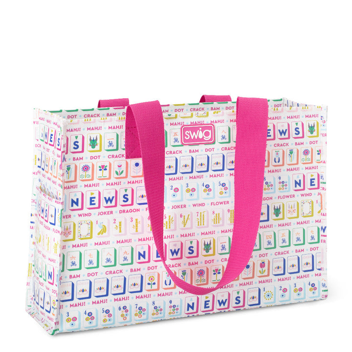 Mahjong Large Reusable Tote Bag