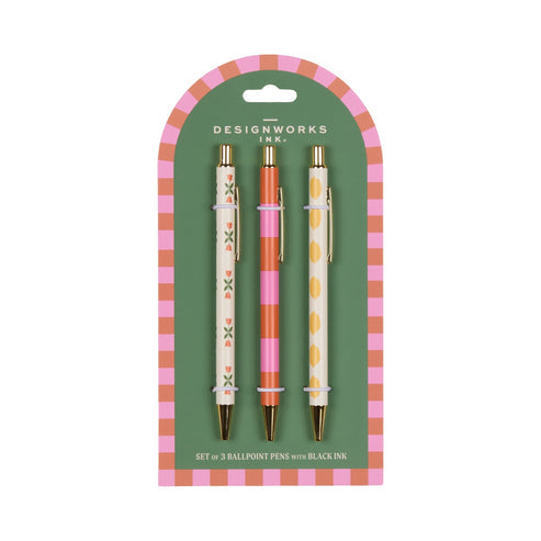 A Dopo Pen Set: Flower + Stripe + Lemon
