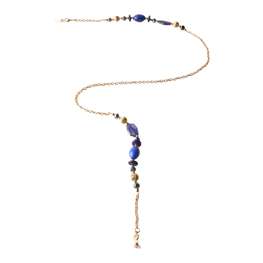 Bold Blue Beads Sunglasses Chain