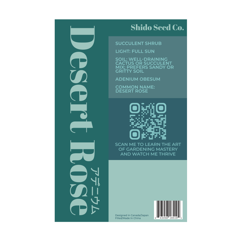 Desert Rose Indoor Seeds Packet