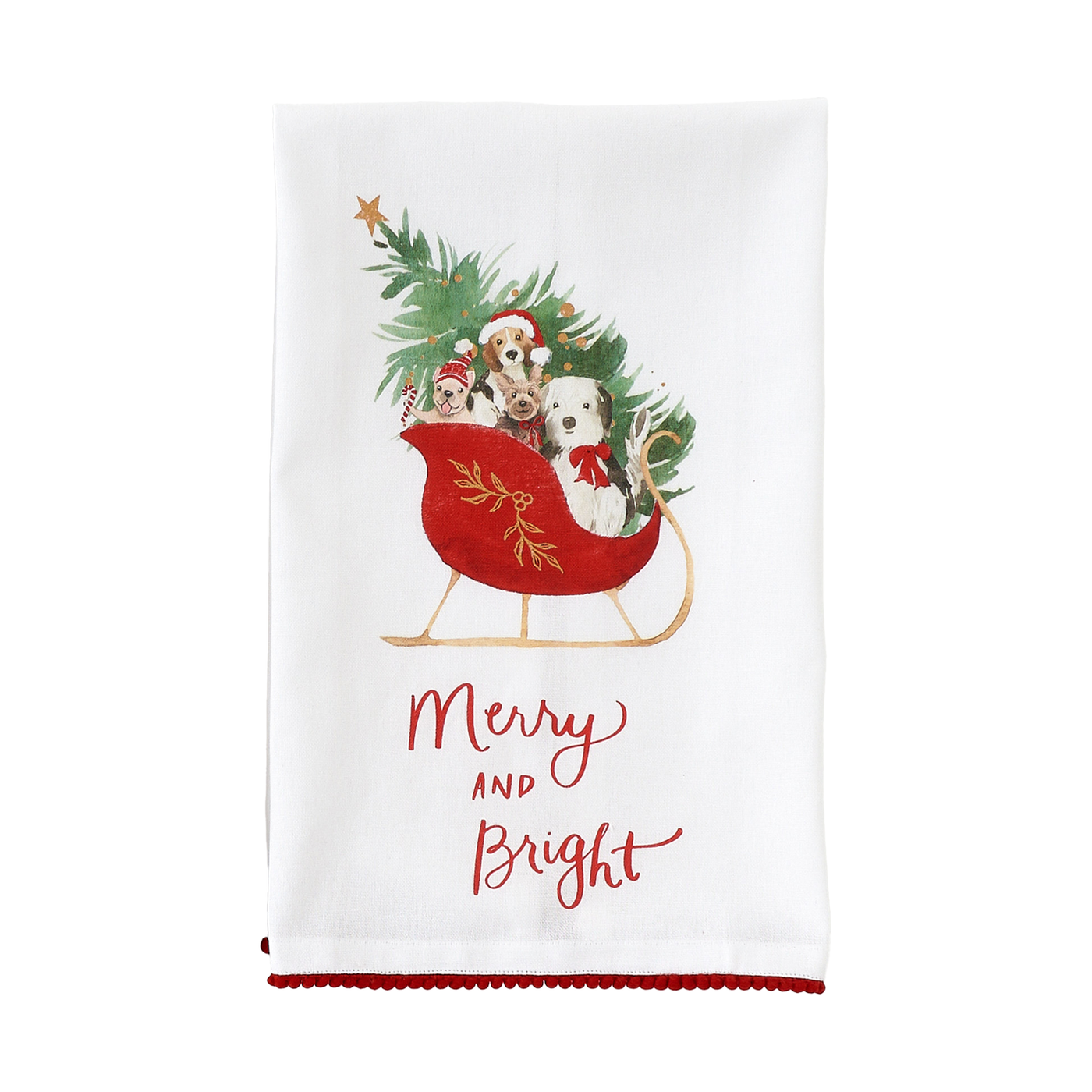 Santa Paws Kitchen Towel - Sleigh