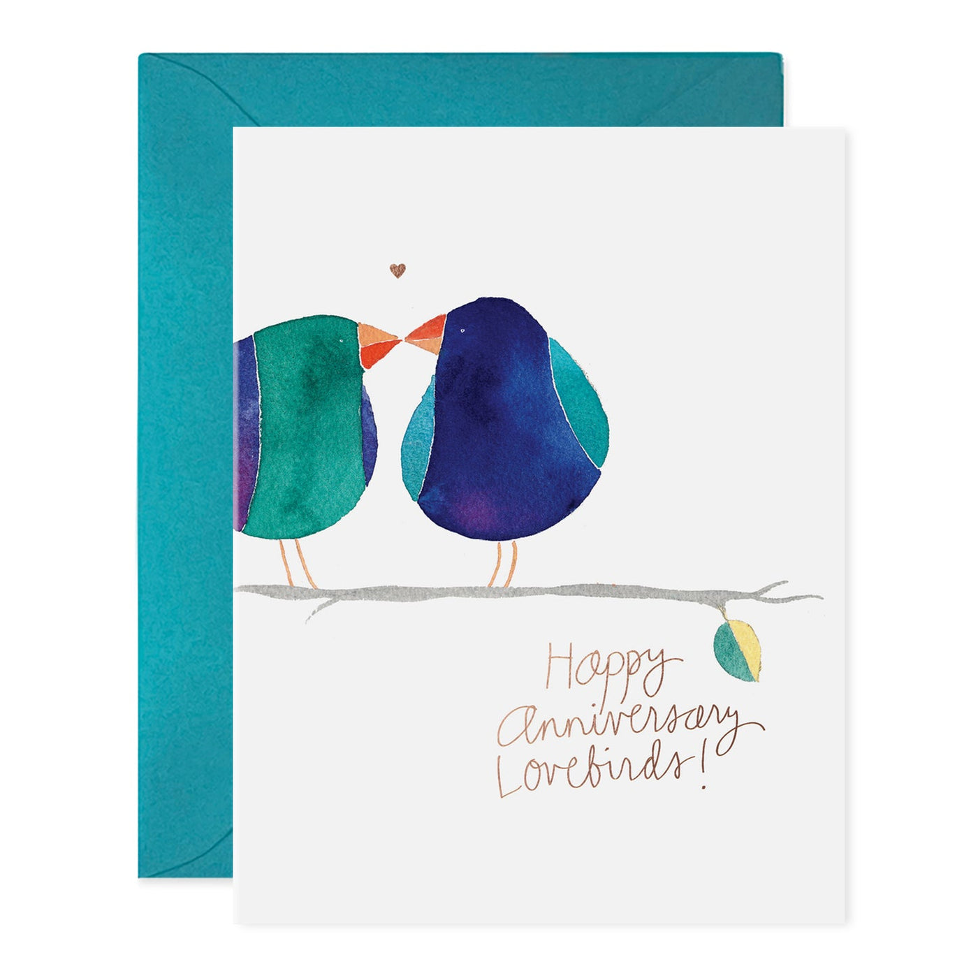 Lovebirds Anniversary Greeting Card